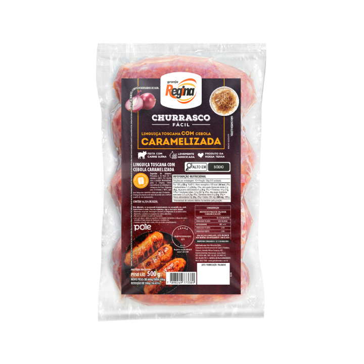 Linguiça Cebola Caramelizada Cong 500g - Churrasco Fácil
